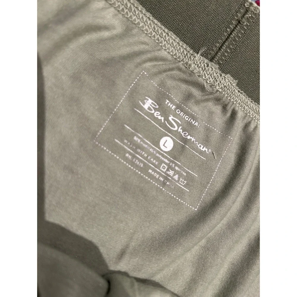 Ben Sherman Mens Boxer Briefs‎ Sage Green Modal Blend Stretch Trunks Large